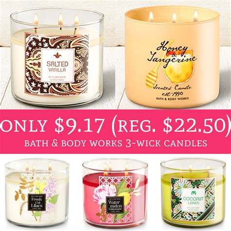3 wick candles bath and body works sale